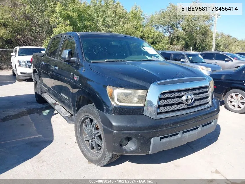 2007 Toyota Tundra Limited 5.7L V8 VIN: 5TBEV58117S456414 Lot: 40650246