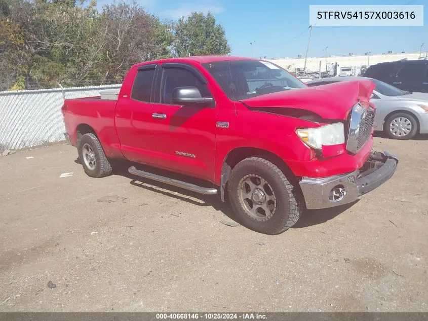 2007 Toyota Tundra Sr5 V8 VIN: 5TFRV54157X003616 Lot: 40668146