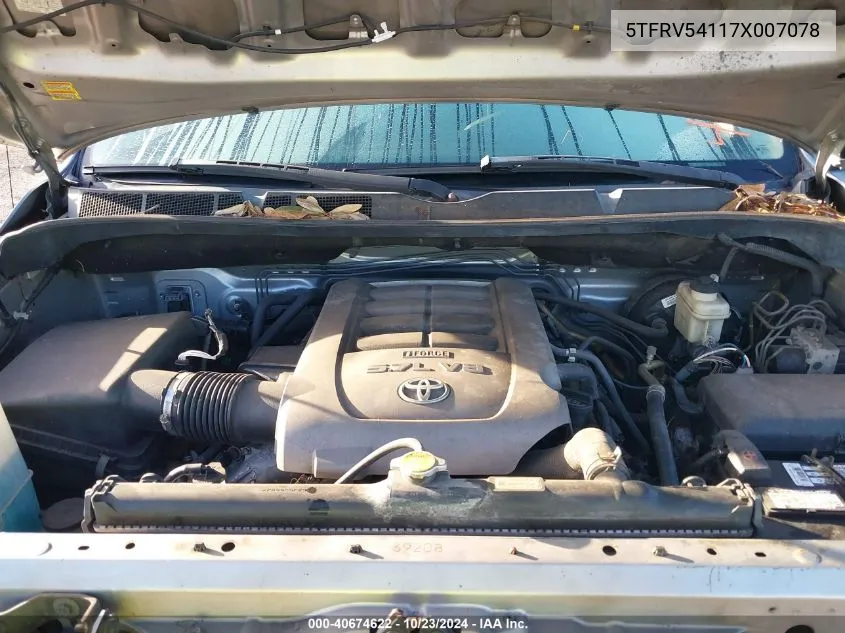 5TFRV54117X007078 2007 Toyota Tundra Sr5 V8