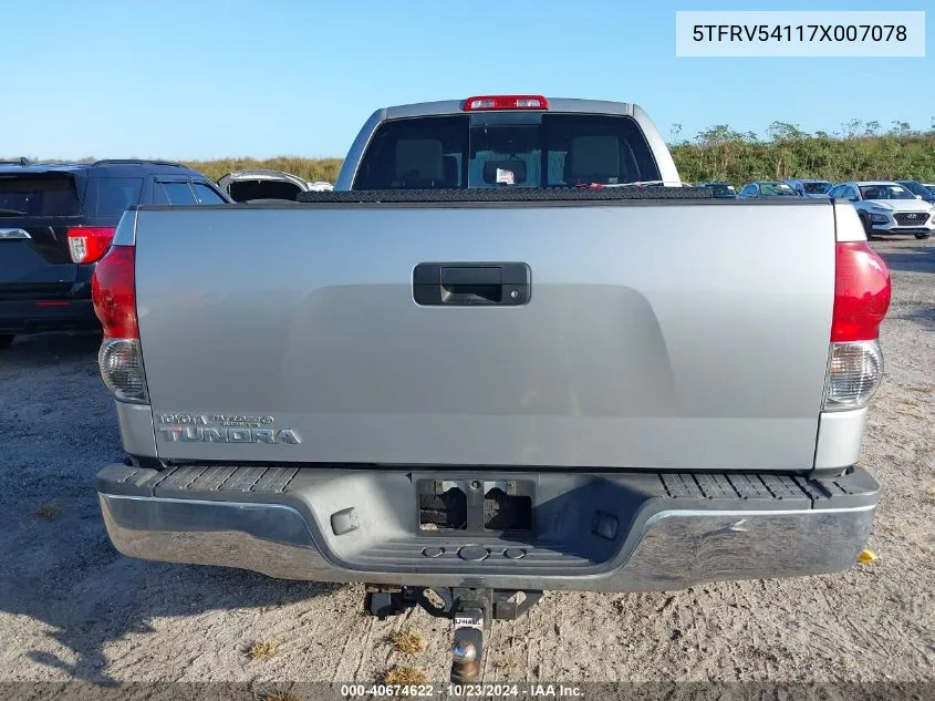 5TFRV54117X007078 2007 Toyota Tundra Sr5 V8