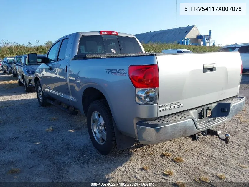 5TFRV54117X007078 2007 Toyota Tundra Sr5 V8