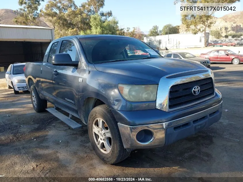 2007 Toyota Tundra Sr5 4.7L V8 VIN: 5TFRT54117X015042 Lot: 40682558