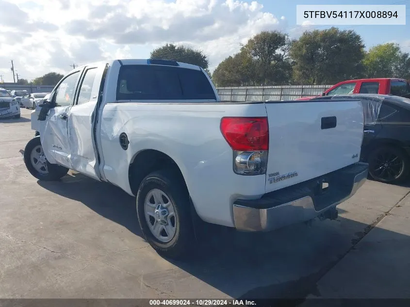 2007 Toyota Tundra Sr5 5.7L V8 VIN: 5TFBV54117X008894 Lot: 40699024