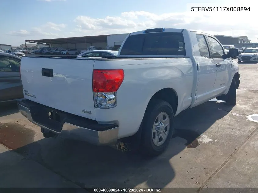 2007 Toyota Tundra Sr5 5.7L V8 VIN: 5TFBV54117X008894 Lot: 40699024