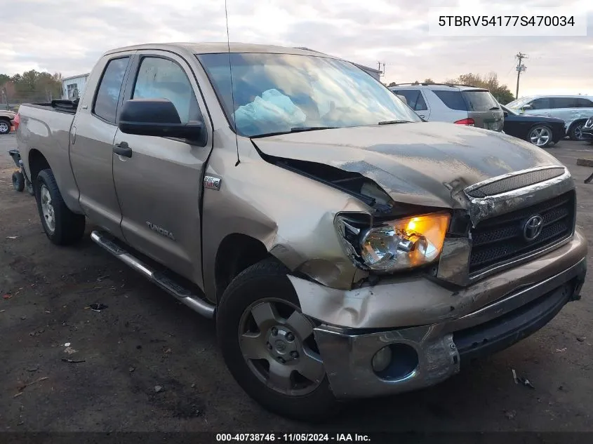 2007 Toyota Tundra Sr5 V8 VIN: 5TBRV54177S470034 Lot: 40738746