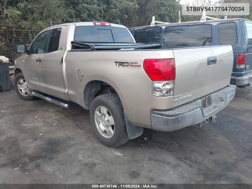 2007 Toyota Tundra Sr5 V8 VIN: 5TBRV54177S470034 Lot: 40738746