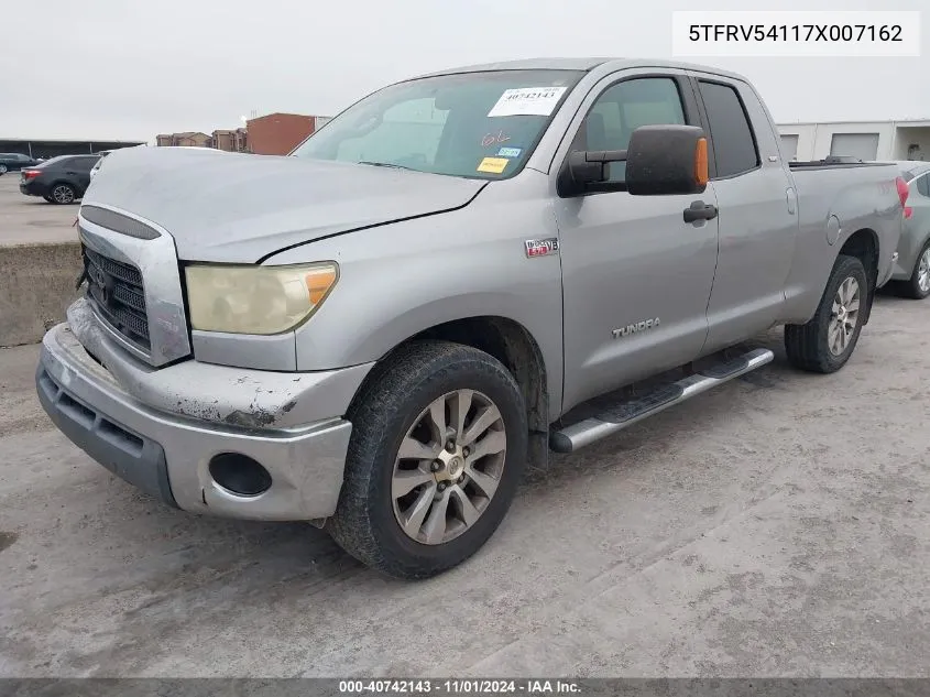 2007 Toyota Tundra Sr5 V8 VIN: 5TFRV54117X007162 Lot: 40742143