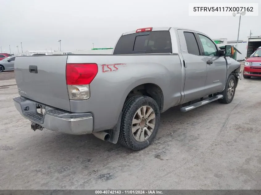 2007 Toyota Tundra Sr5 V8 VIN: 5TFRV54117X007162 Lot: 40742143