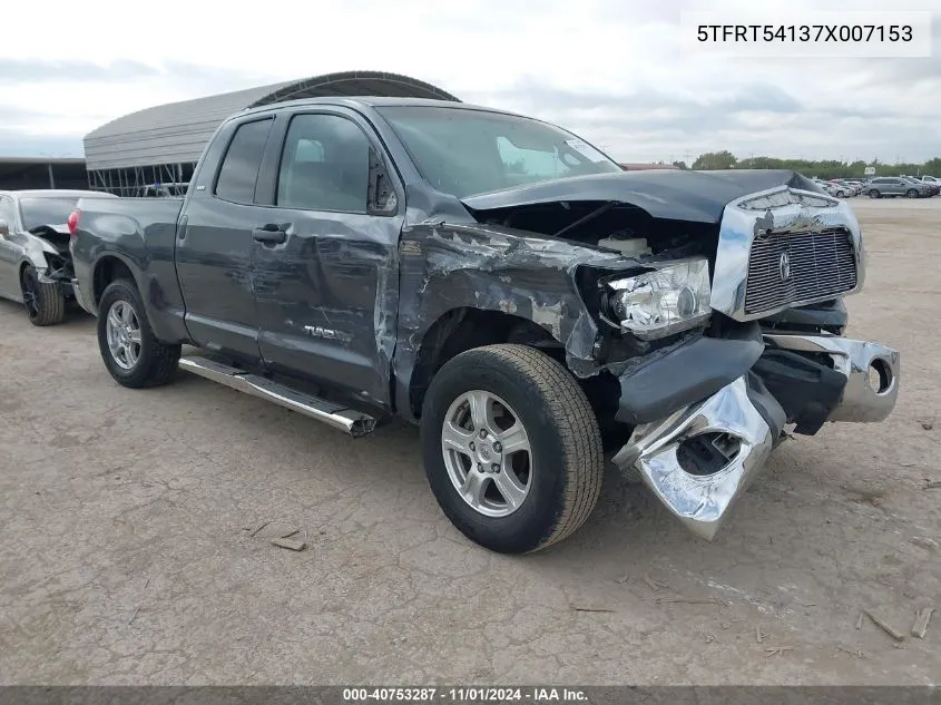 2007 Toyota Tundra Sr5 4.7L V8 VIN: 5TFRT54137X007153 Lot: 40753287