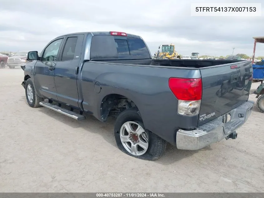 2007 Toyota Tundra Sr5 4.7L V8 VIN: 5TFRT54137X007153 Lot: 40753287