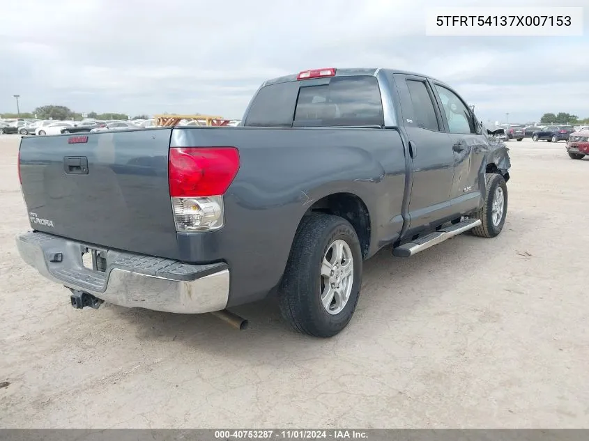 2007 Toyota Tundra Sr5 4.7L V8 VIN: 5TFRT54137X007153 Lot: 40753287