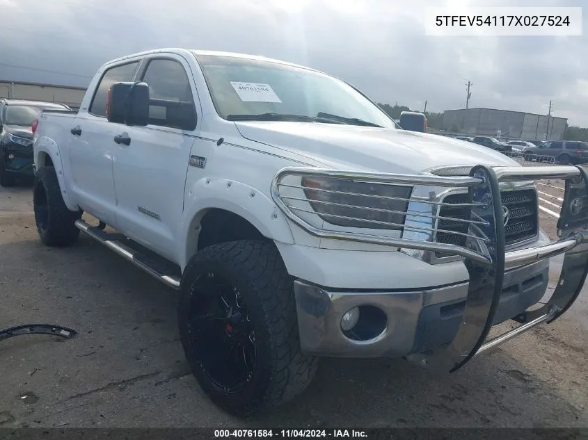 2007 Toyota Tundra Sr5 5.7L V8 VIN: 5TFEV54117X027524 Lot: 40761584