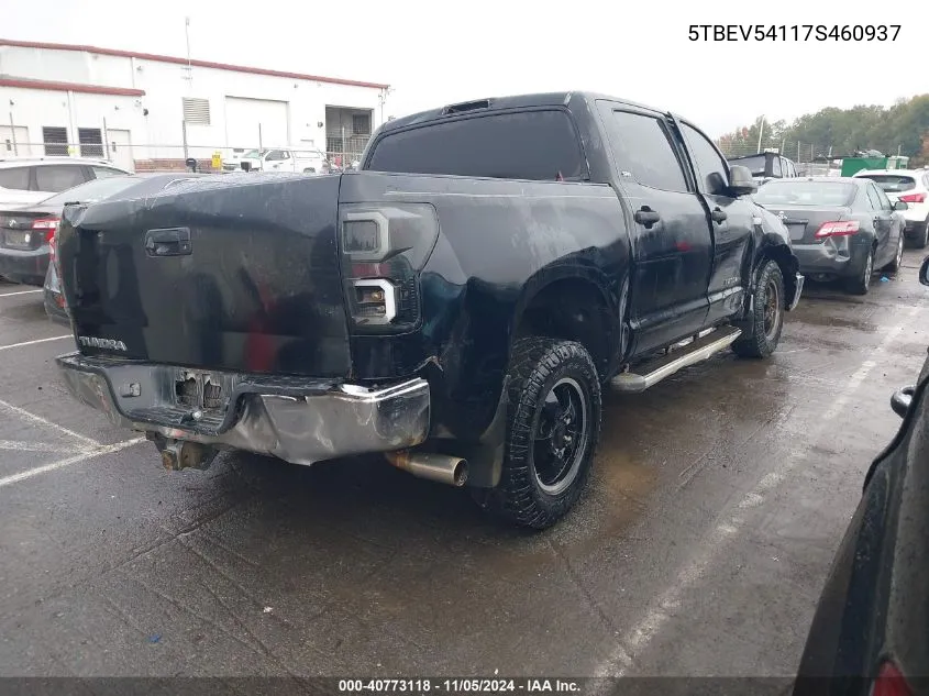 2007 Toyota Tundra Sr5 5.7L V8 VIN: 5TBEV54117S460937 Lot: 40773118