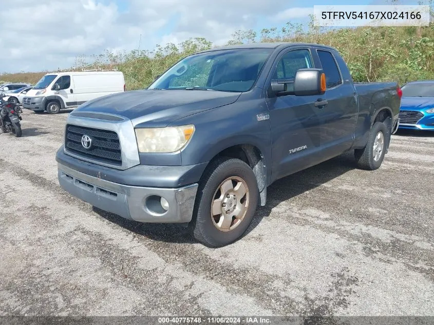 2007 Toyota Tundra Sr5 V8 VIN: 5TFRV54167X024166 Lot: 40775748