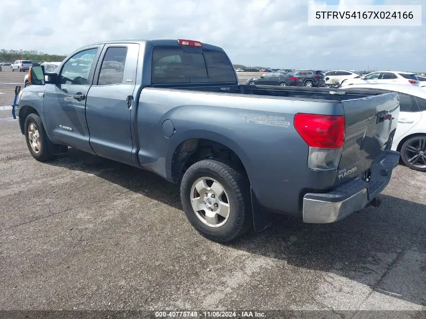 2007 Toyota Tundra Sr5 V8 VIN: 5TFRV54167X024166 Lot: 40775748