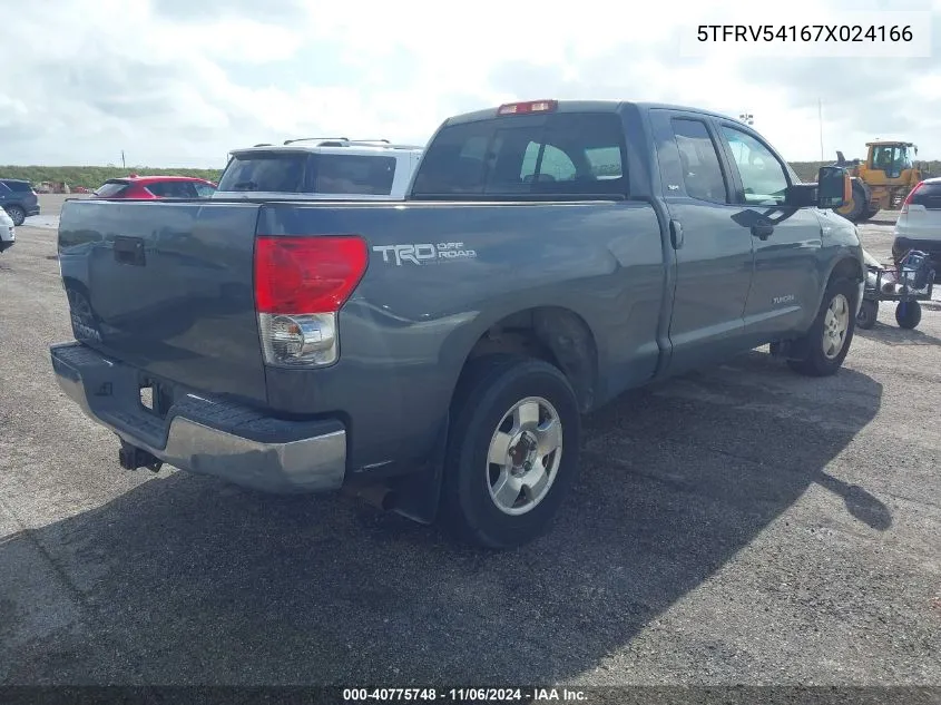 2007 Toyota Tundra Sr5 V8 VIN: 5TFRV54167X024166 Lot: 40775748