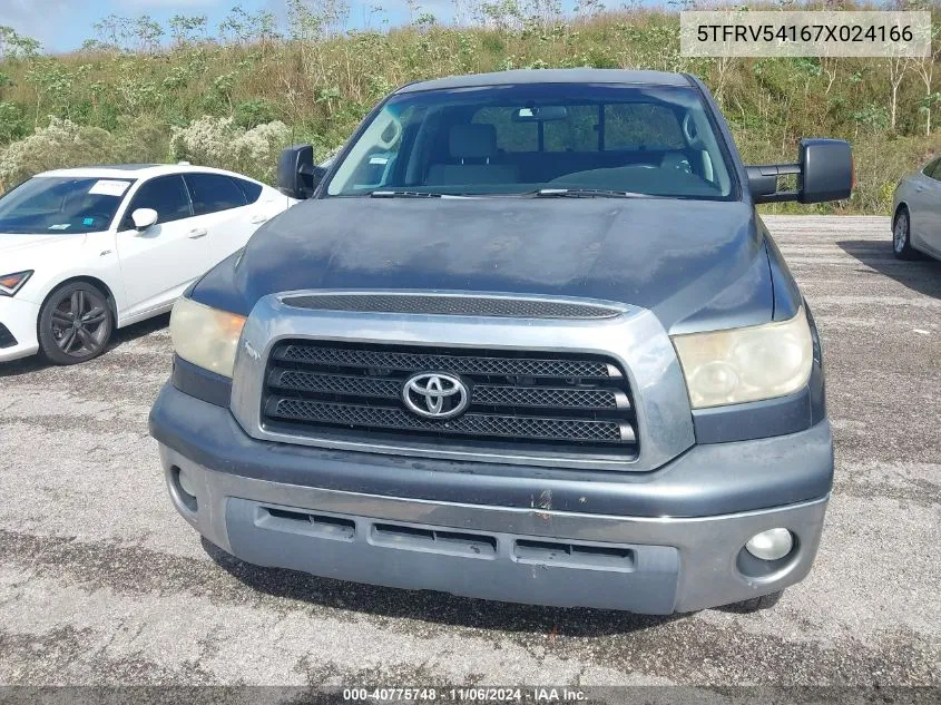 2007 Toyota Tundra Sr5 V8 VIN: 5TFRV54167X024166 Lot: 40775748