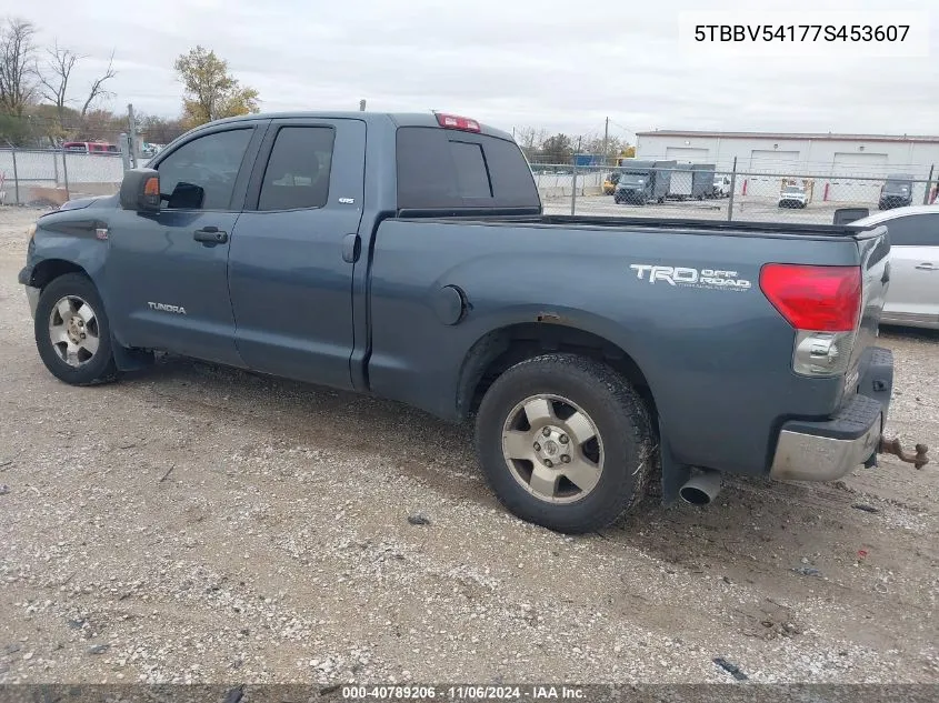 2007 Toyota Tundra Sr5 5.7L V8 VIN: 5TBBV54177S453607 Lot: 40789206