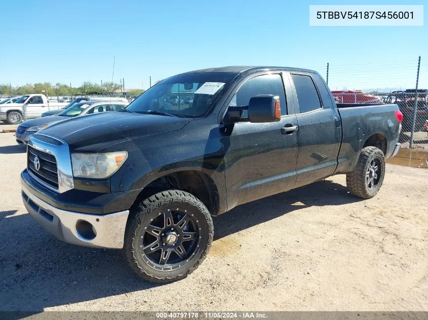 2007 Toyota Tundra Sr5 5.7L V8 VIN: 5TBBV54187S456001 Lot: 40797178