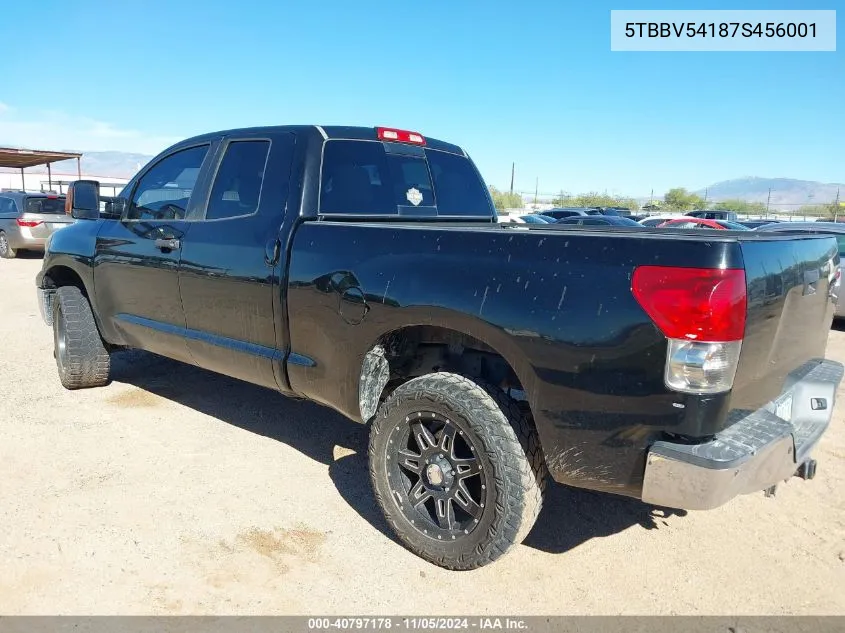 2007 Toyota Tundra Sr5 5.7L V8 VIN: 5TBBV54187S456001 Lot: 40797178