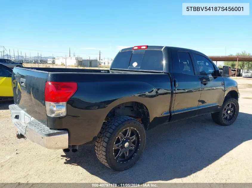 2007 Toyota Tundra Sr5 5.7L V8 VIN: 5TBBV54187S456001 Lot: 40797178