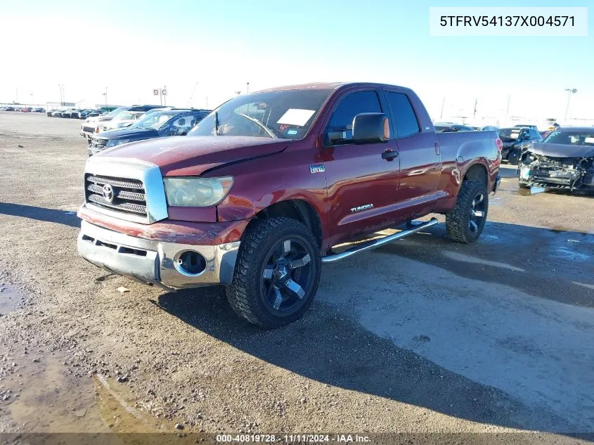 2007 Toyota Tundra Sr5 V8 VIN: 5TFRV54137X004571 Lot: 40819728