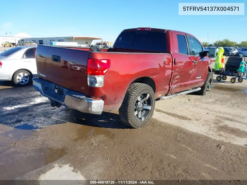 2007 Toyota Tundra Sr5 V8 VIN: 5TFRV54137X004571 Lot: 40819728