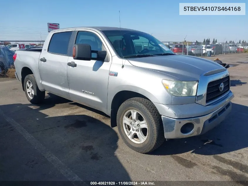 2007 Toyota Tundra Sr5 5.7L V8 VIN: 5TBEV54107S464168 Lot: 40821928