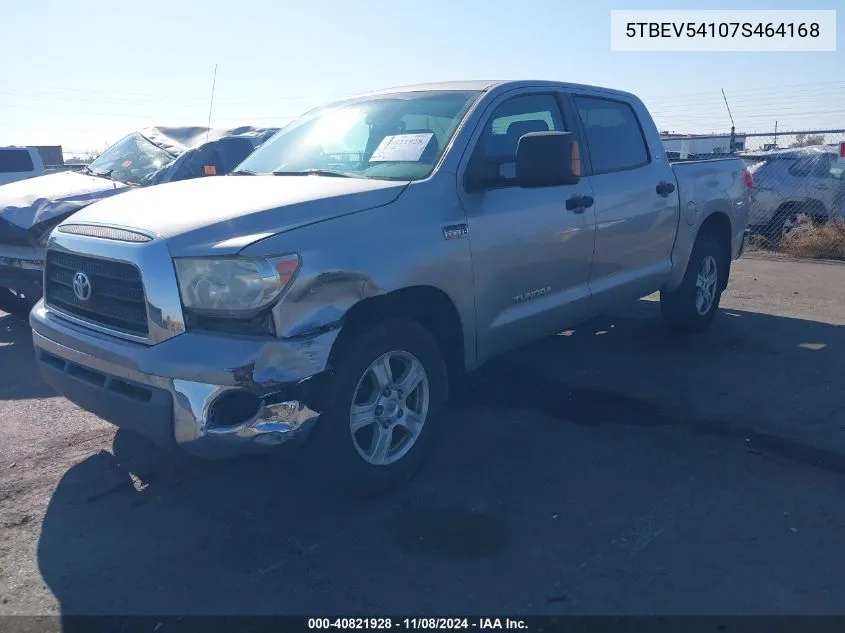 2007 Toyota Tundra Sr5 5.7L V8 VIN: 5TBEV54107S464168 Lot: 40821928