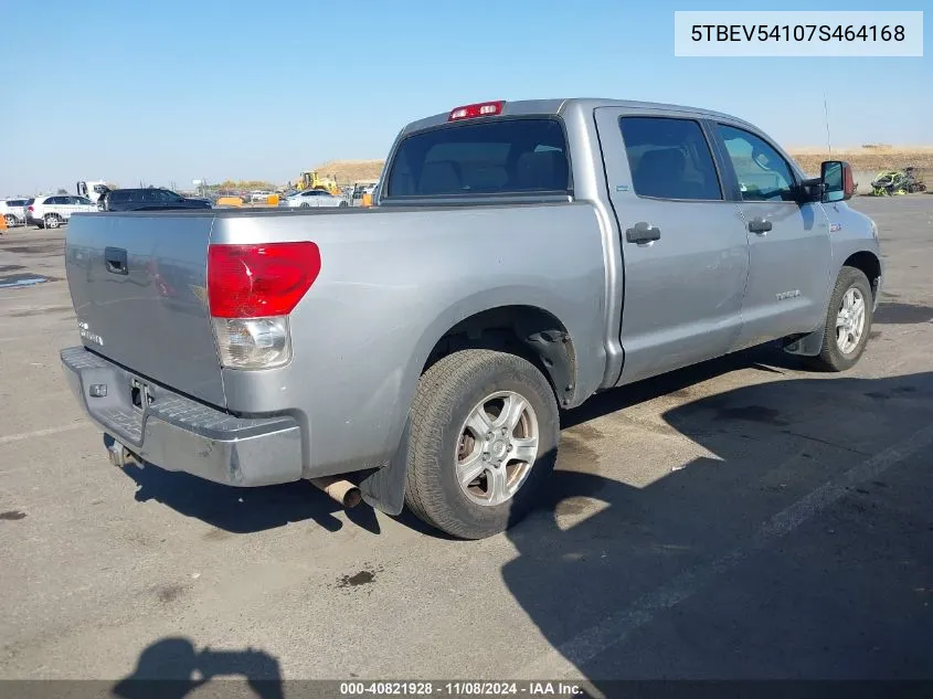 2007 Toyota Tundra Sr5 5.7L V8 VIN: 5TBEV54107S464168 Lot: 40821928