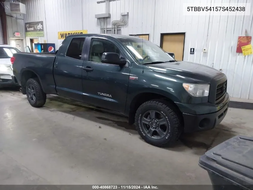 2007 Toyota Tundra Sr5 5.7L V8 VIN: 5TBBV54157S452438 Lot: 40868723