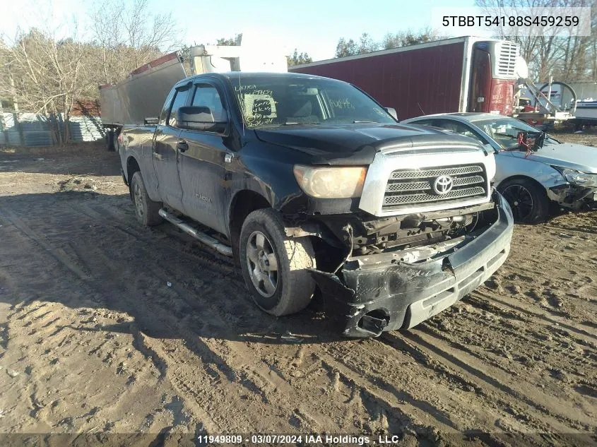 2008 Toyota Tundra Double Cab/Double Cab Sr5 VIN: 5TBBT54188S459259 Lot: 11949809