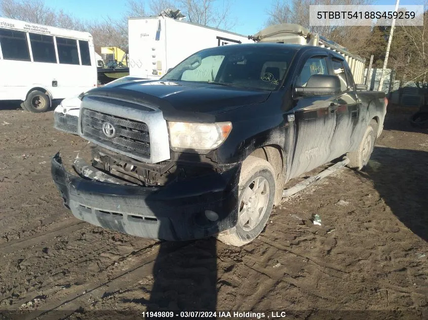 2008 Toyota Tundra Double Cab/Double Cab Sr5 VIN: 5TBBT54188S459259 Lot: 11949809