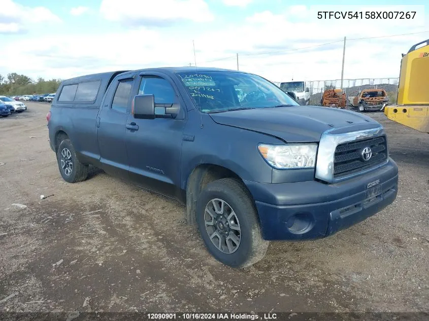 2008 Toyota Tundra Double Cab/Double Cab Sr5 VIN: 5TFCV54158X007267 Lot: 12090901