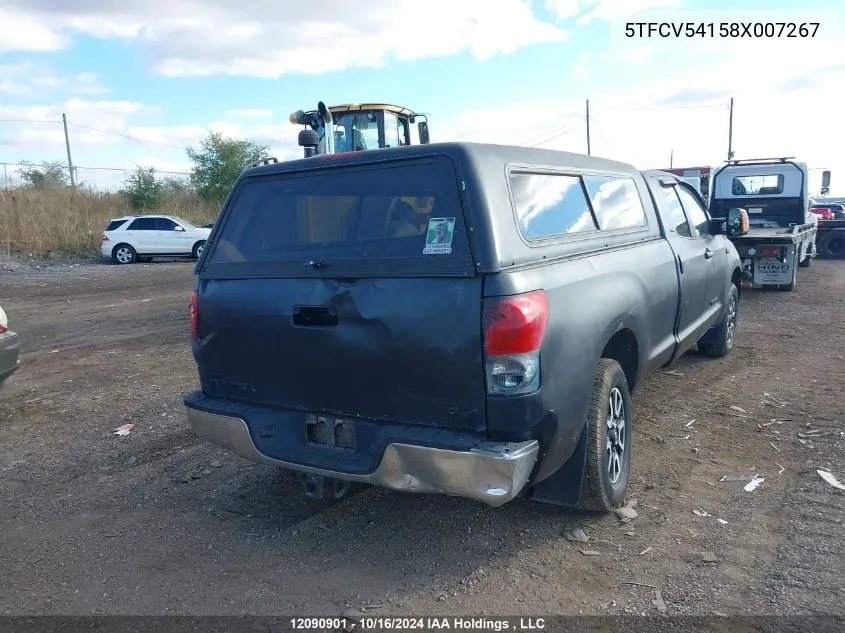 2008 Toyota Tundra Double Cab/Double Cab Sr5 VIN: 5TFCV54158X007267 Lot: 12090901