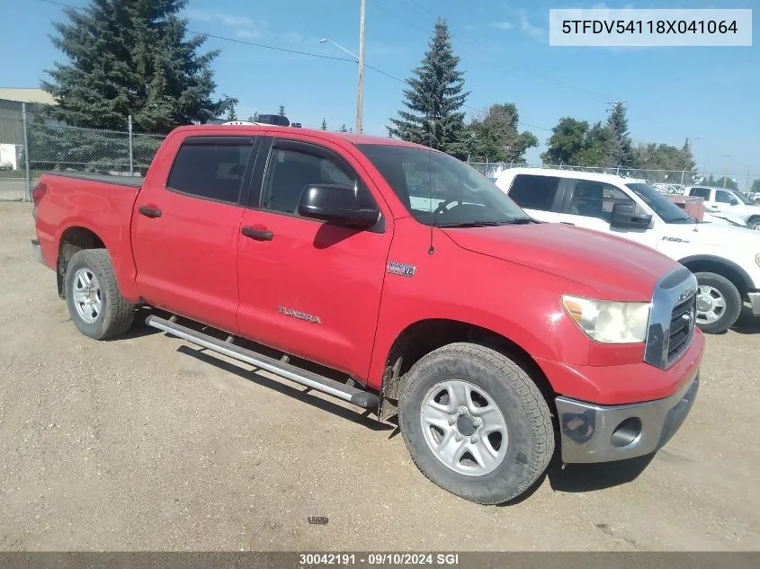 2008 Toyota Tundra Crewmax/Crewmax Sr5 VIN: 5TFDV54118X041064 Lot: 30042191