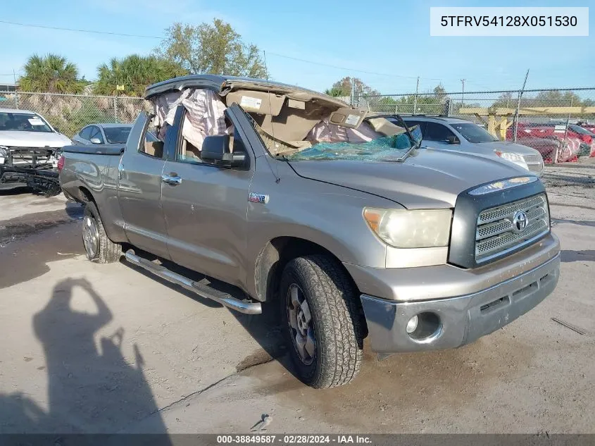 5TFRV54128X051530 2008 Toyota Tundra Base 5.7L V8