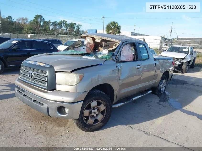 5TFRV54128X051530 2008 Toyota Tundra Base 5.7L V8