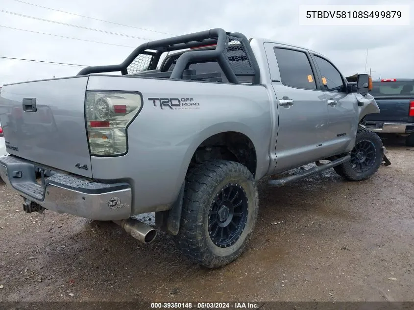 2008 Toyota Tundra Limited 5.7L V8 VIN: 5TBDV58108S499879 Lot: 39350148