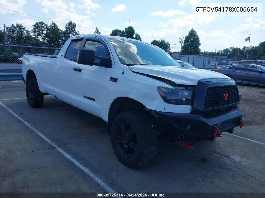 5TFCV54178X006654 2008 Toyota Tundra Sr5 5.7L V8