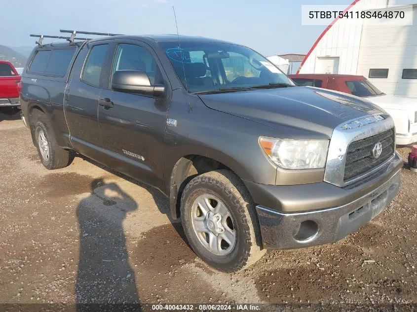 2008 Toyota Tundra Base 4.7L V8 VIN: 5TBBT54118S464870 Lot: 40043432