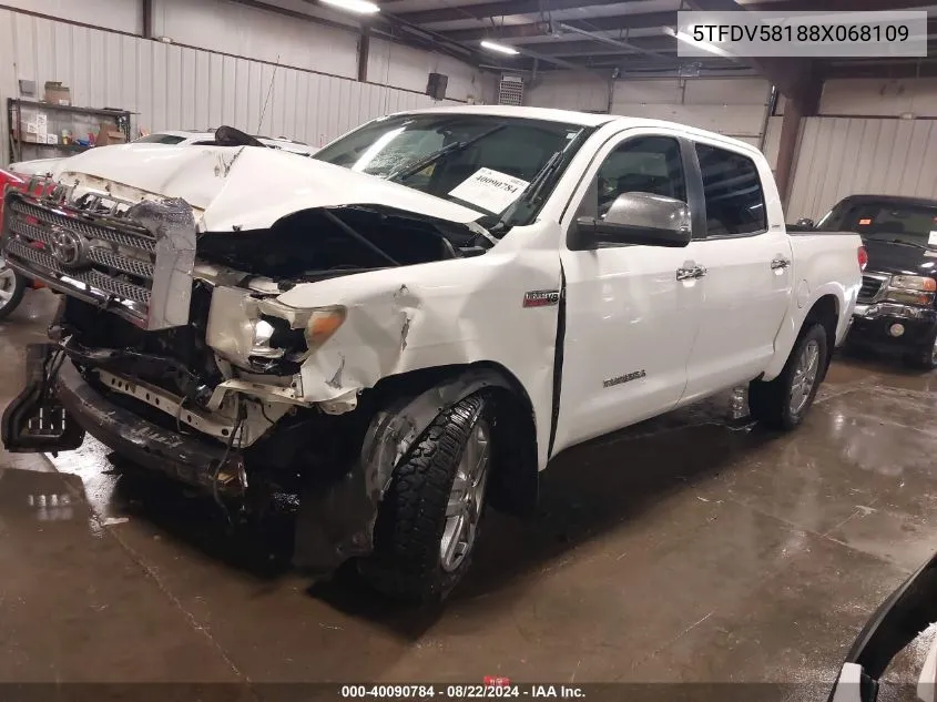 5TFDV58188X068109 2008 Toyota Tundra Limited 5.7L V8