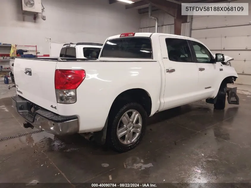 2008 Toyota Tundra Limited 5.7L V8 VIN: 5TFDV58188X068109 Lot: 40090784