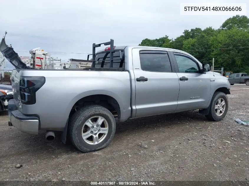 2008 Toyota Tundra Sr5 5.7L V8 VIN: 5TFDV54148X066606 Lot: 40117907