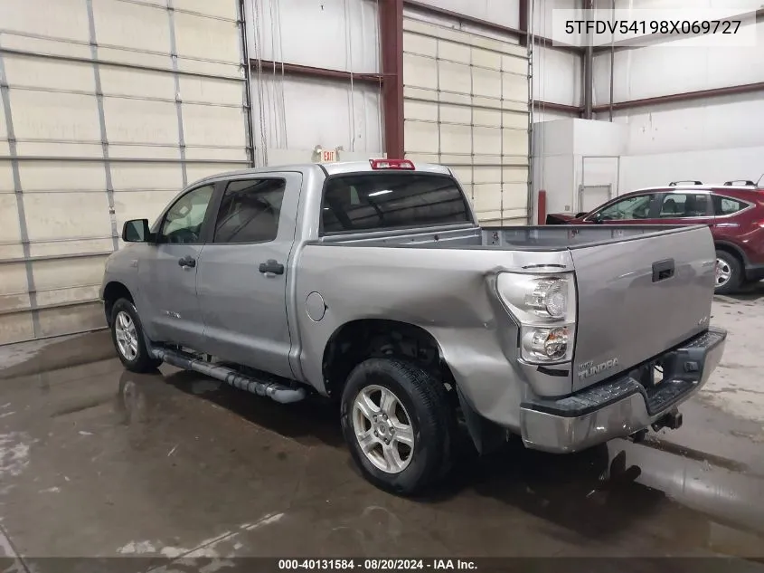 5TFDV54198X069727 2008 Toyota Tundra Base 5.7L V8