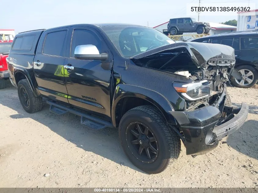 5TBDV58138S496362 2008 Toyota Tundra Limited 5.7L V8