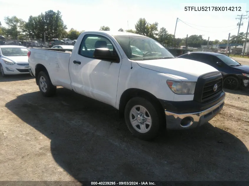 2008 Toyota Tundra Base V6 VIN: 5TFLU52178X014212 Lot: 40239295