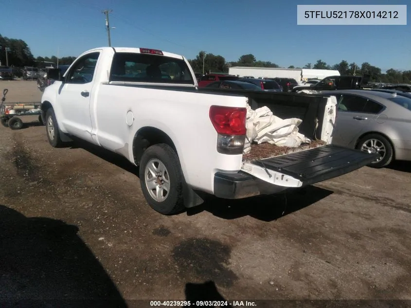 2008 Toyota Tundra Base V6 VIN: 5TFLU52178X014212 Lot: 40239295