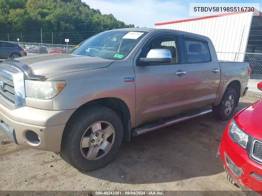 5TBDV58198S516730 2008 Toyota Tundra Limited 5.7L V8