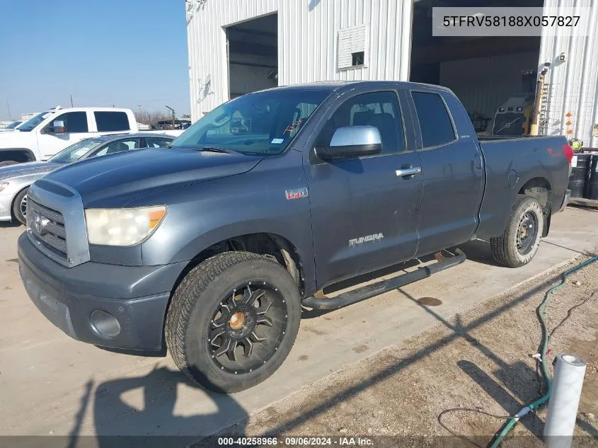 2008 Toyota Tundra Limited 5.7L V8 VIN: 5TFRV58188X057827 Lot: 40258966